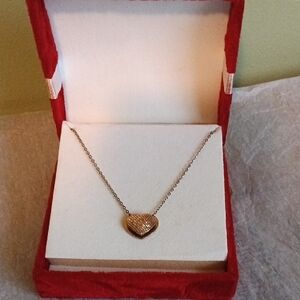 .925 Sterling Silver Heart Pendant Necklace